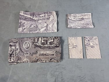19th Century Cotton Toile Fragments