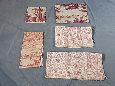Antique Toile Fabrics on Linen