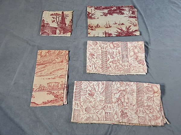 Antique Toile Fabrics on Linen (1 of 20)