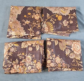 Antique 19th Century Chintz Curtains