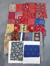Vintage and Antique Bandana Print Swatches