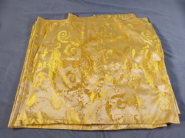 Antique Yellow Silk Damask (1 of 7)