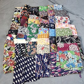 Vintage 1920-1950 Rayon Fabric Swatches