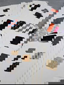 Over 120 Cards of Antique Velvet Swatches