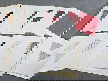 Antique 19th Century Cotton Print Swatches
