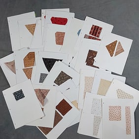 158 Cards Textile Swatches - 19th Century Cotton Prints