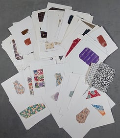 200 Cards Textile Swatches - c1930 Cotton Prints, more