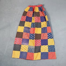 Vintage c1960 Faux Patchwork Skirt