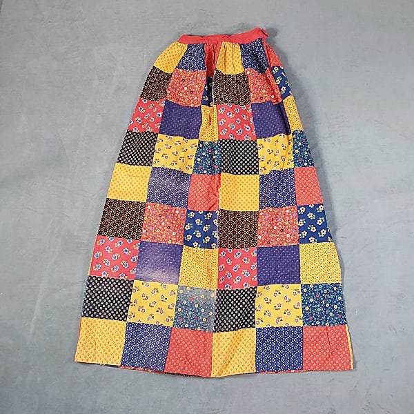 Vintage c1960 Faux Patchwork Skirt (1 of 5)
