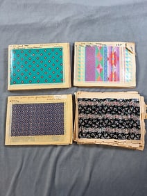 4 Swatch Books - Late 19th C. to Mid 20th C.