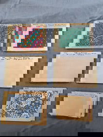 6 Swatch Books - 1860-1900 Silks