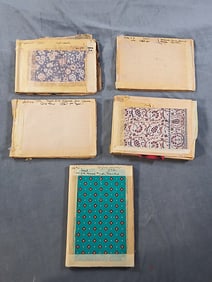 5 Swatch Books - 1890-1900 French Textiles