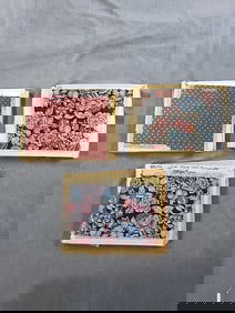 3 Swatch Books - 1890 - Silks