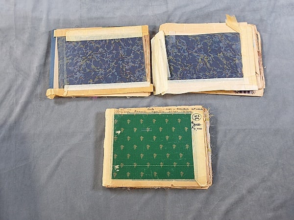 3 Swatch Books - 1890-1920: 3 Swatch Books - 1890-1920. There are about 430 pieces that are within the 3 self assembled swatch books. In one book, there are about 90 swatches from 1890-1920. These are primarily jacquards, knits,