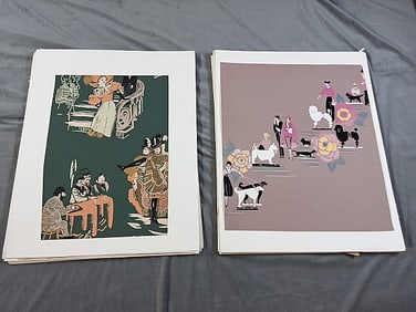 Vintage 1940s Wallpaper Samples - MCM Designs