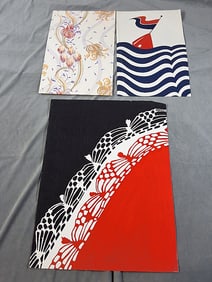 Vintage 1970s Conversational Wallpaper Samples