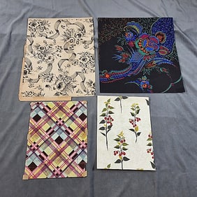 Vintage Miscellaneous Gouache Wallpaper Samples