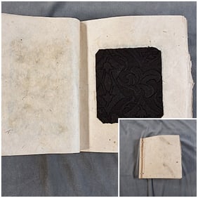 Antique 19th Century Book of Matelasse Samples
