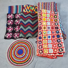 Vintage Crochet Textile Lot