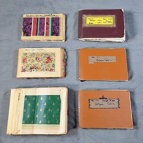 6 Antique Color Textile Swatch Books