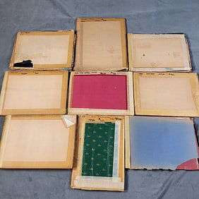 9 Antique 1890 Color Textile Swatch Books