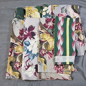 Vintage Barkcloth Fabric - Tropical