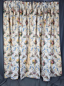 Set of 4 Cotton Curtains - Kaufman