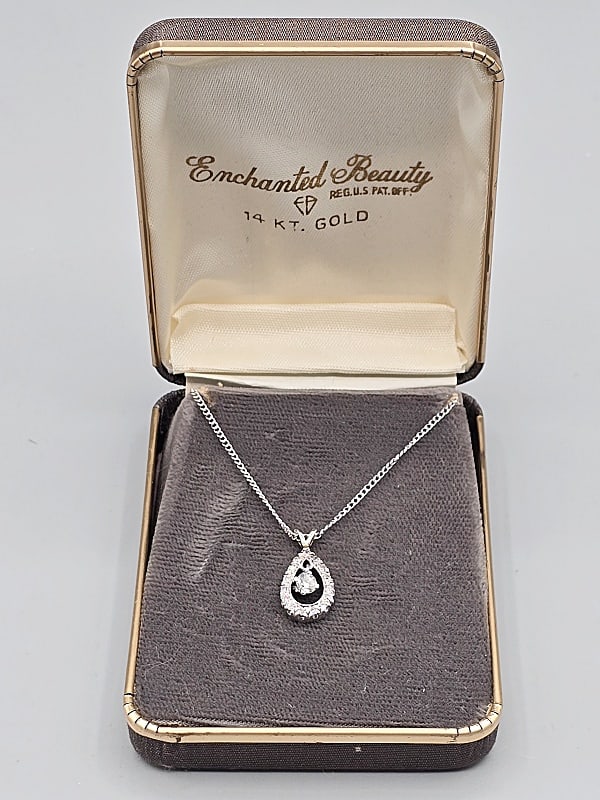 Vintage 14K Diamond Necklace (1 of 5)