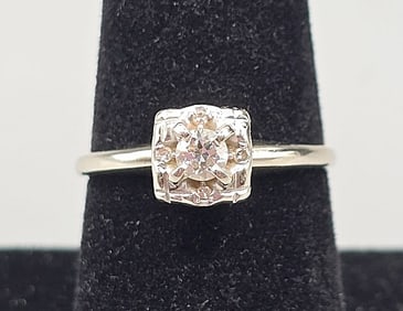 Vintage 14K Diamond Ring