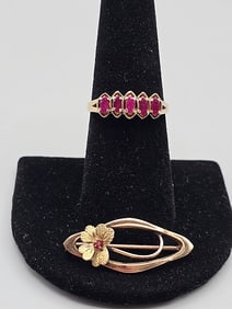 Vintage 10K and Ruby Ring and More