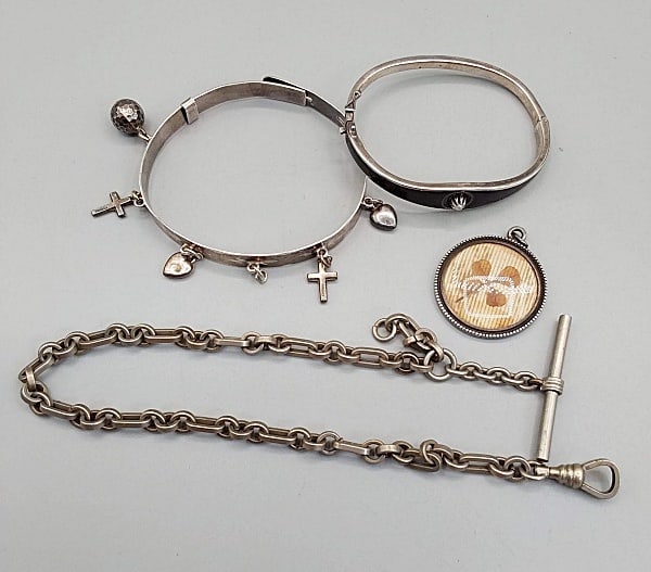 Group of 19th Century Sterling Jewelry and More (1 of 10)