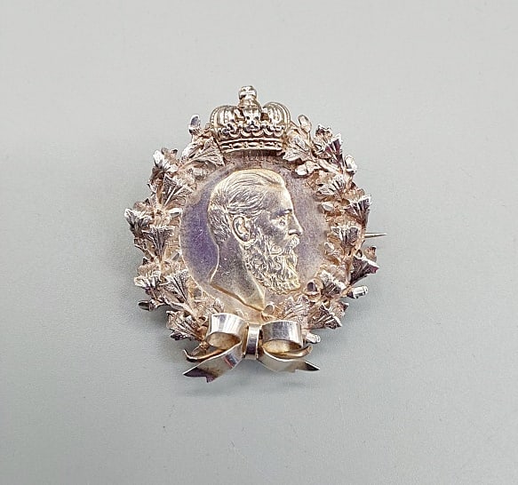 1888 German Empire Silver Coin Brooch (1 of 5)