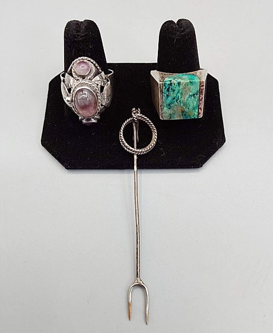 Group of Mexican Sterling Rings (1 of 15)