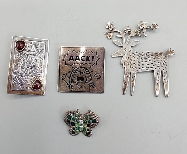 Group of 4 Sterling Brooches (1 of 11)
