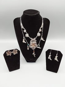 Pair of Sterling Necklace and Earring Sets