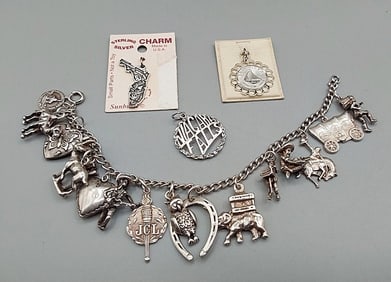 Vintage Sterling Charm Bracelet and More