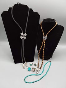 Mixed Western and Native American Jewelry - Kingman Turquoise