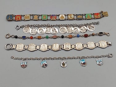 Group of 5 Vintage Bracelets- Souvenirs and More