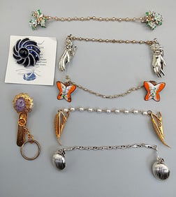 Group of Vintage Sweater Clips and More