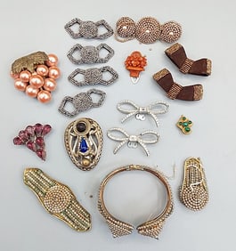 Group of Art Deco Shoe and Dress Clips