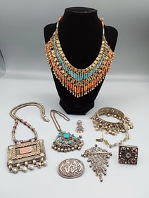 Mix of Indian, Bedouin, and Arabic Jewelry