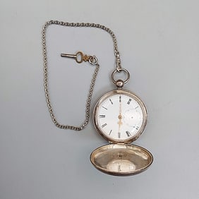 19th Century 800 Silver Pocket Watch