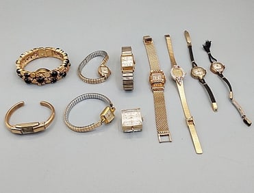 Group of 10 Vintage Ladies Watches