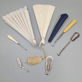 Vintage/Antique Fans and Button Hooks