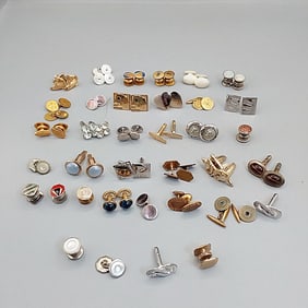 37 Matched Vintage Pairs of Cufflinks