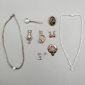 Group of Vintage Necklaces, Brooches, and Earrings - Bettina Duncan