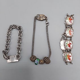 3 Sterling Silver Bracelets