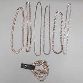 Sterling SIlver - 17 Bracelets and 6 Chains