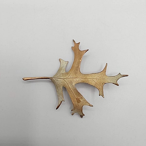 Vintage Iversen Bronze Leaf Pin (1 of 3)