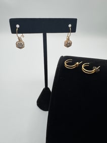2 Pairs 14K Earrings